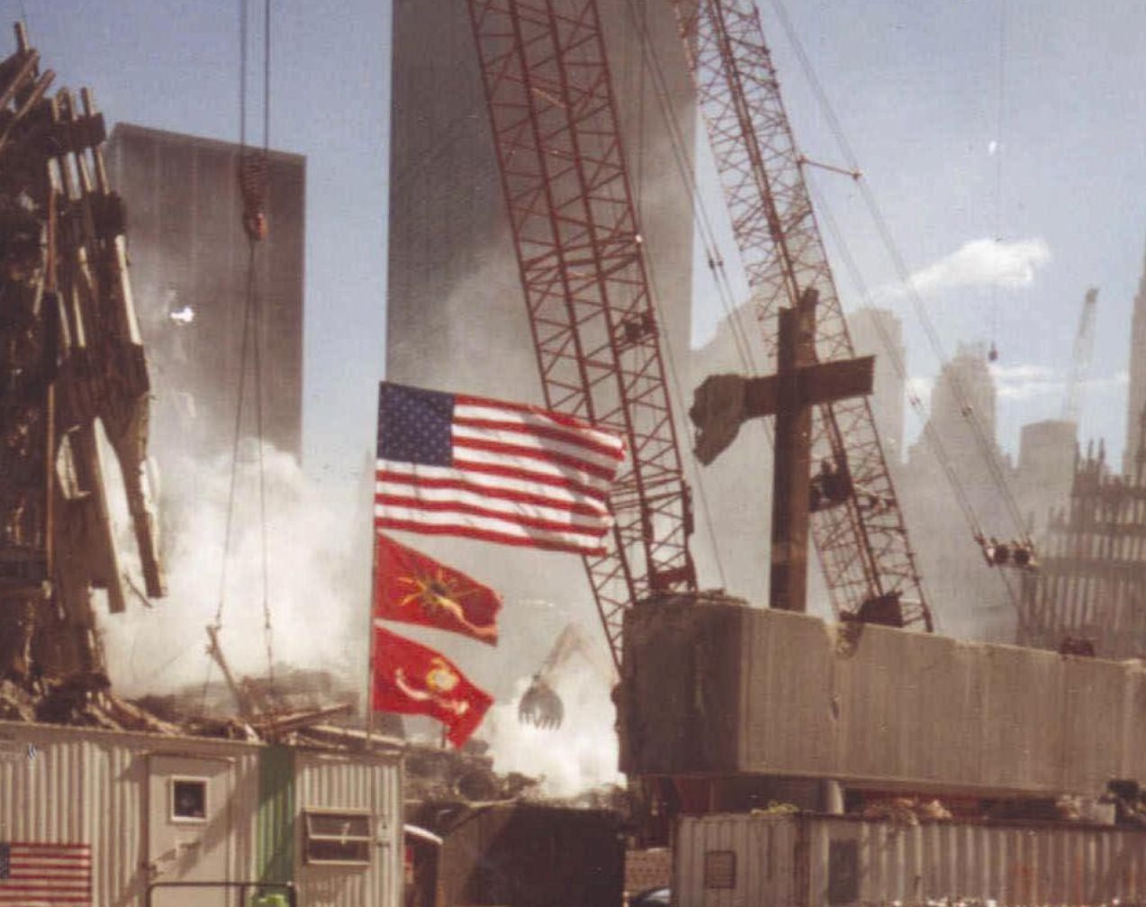 Ground Zero Cross on West Side Highway --- now in 9/11 Museum.